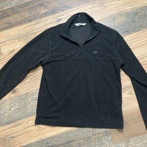 Rains Men's Addis Fleece Half Zip Pullover. Black Size M